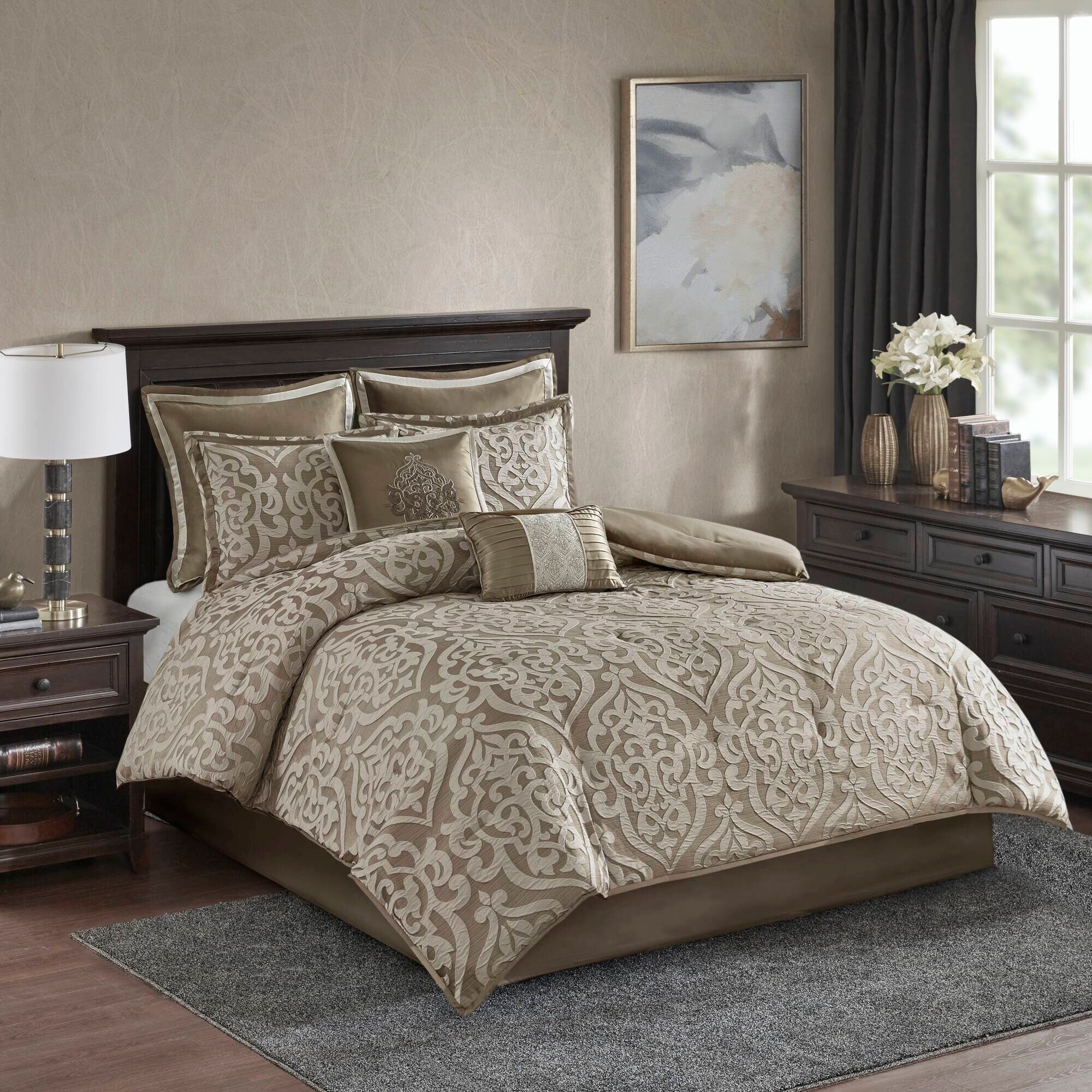 Ensemble de couette jacquard Madison Park Dillon 8 pièces