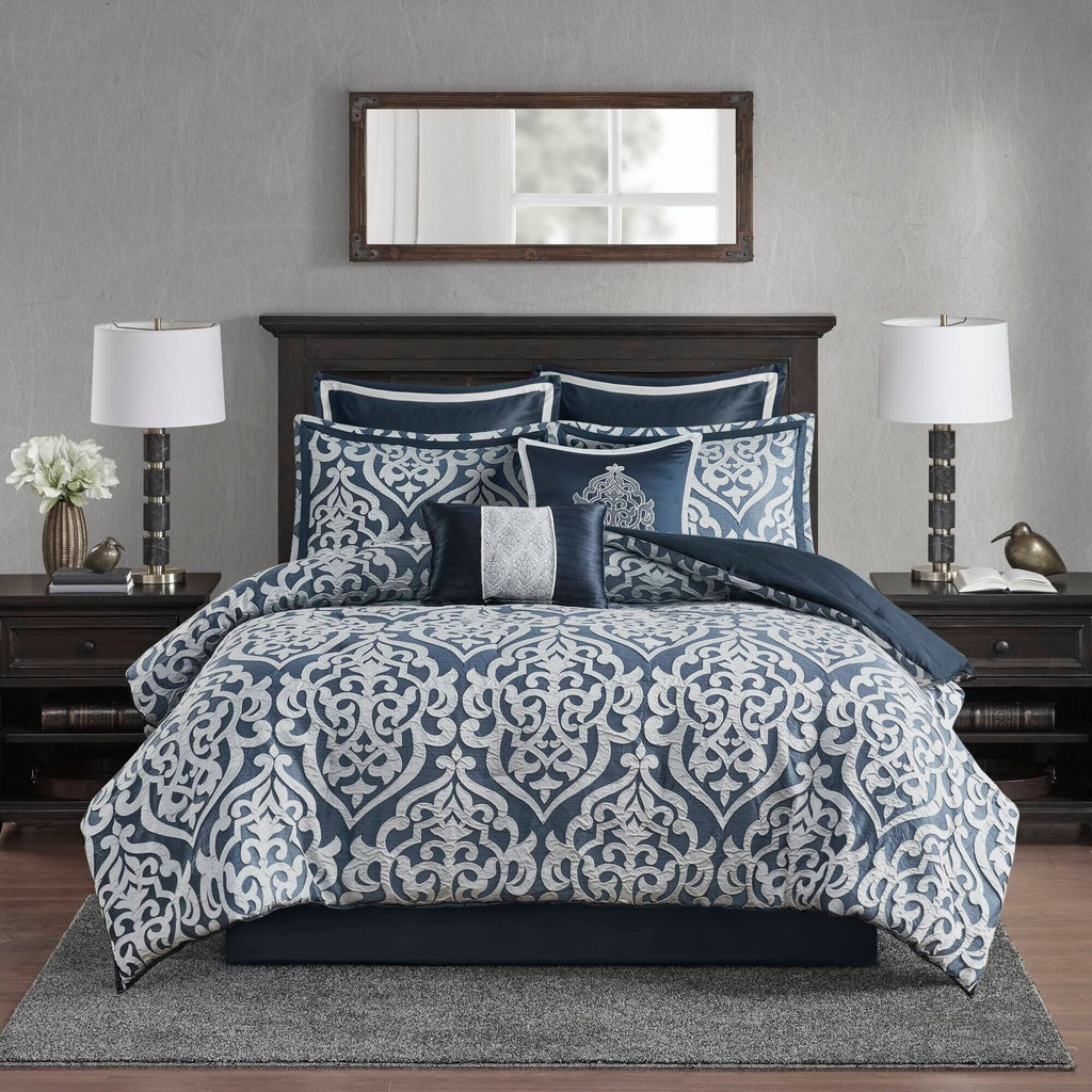 Ensemble de couette jacquard Madison Park Dillon 8 pièces