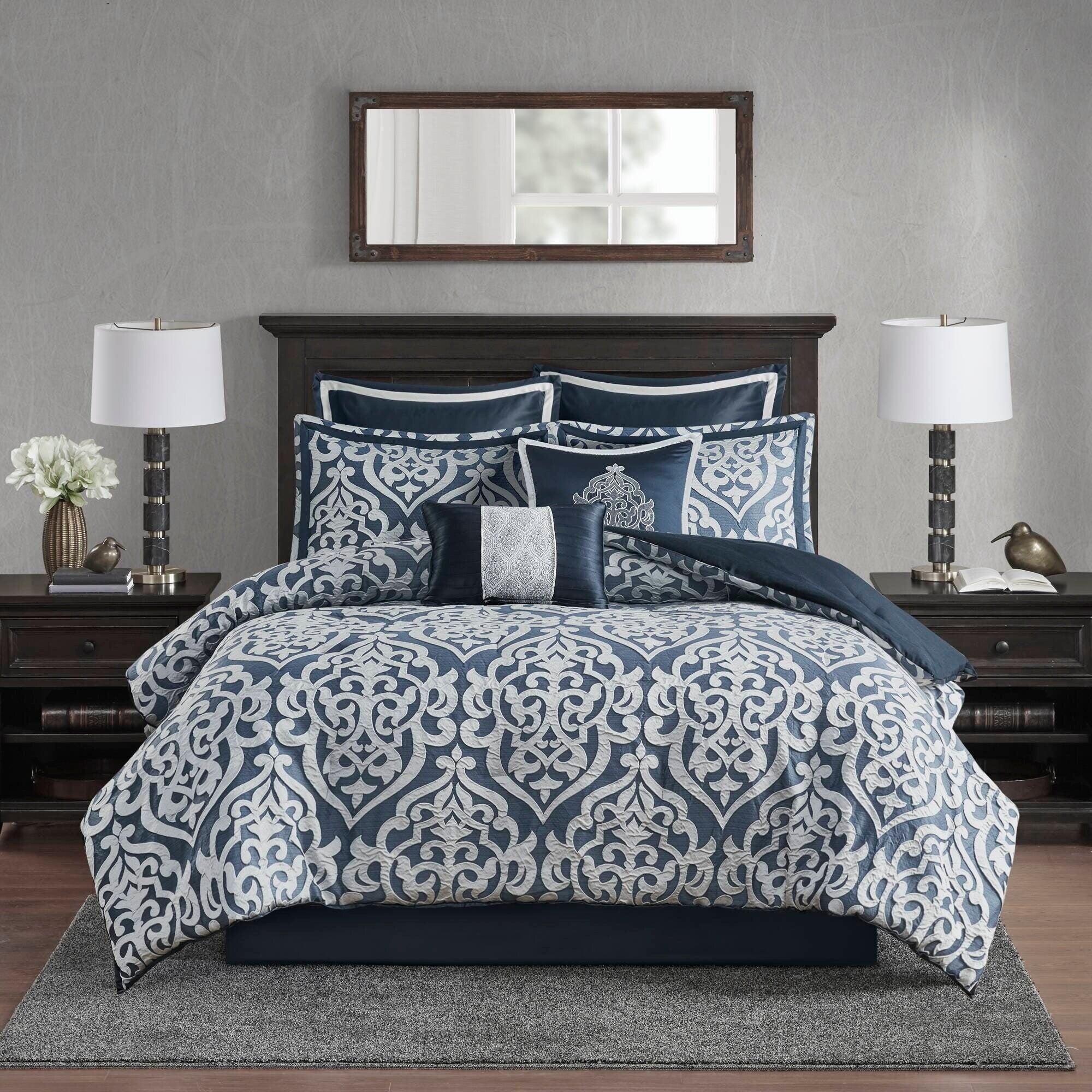 Ensemble de couette jacquard Madison Park Dillon 8 pièces