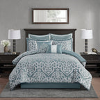 Ensemble de couette jacquard Madison Park Dillon 8 pièces