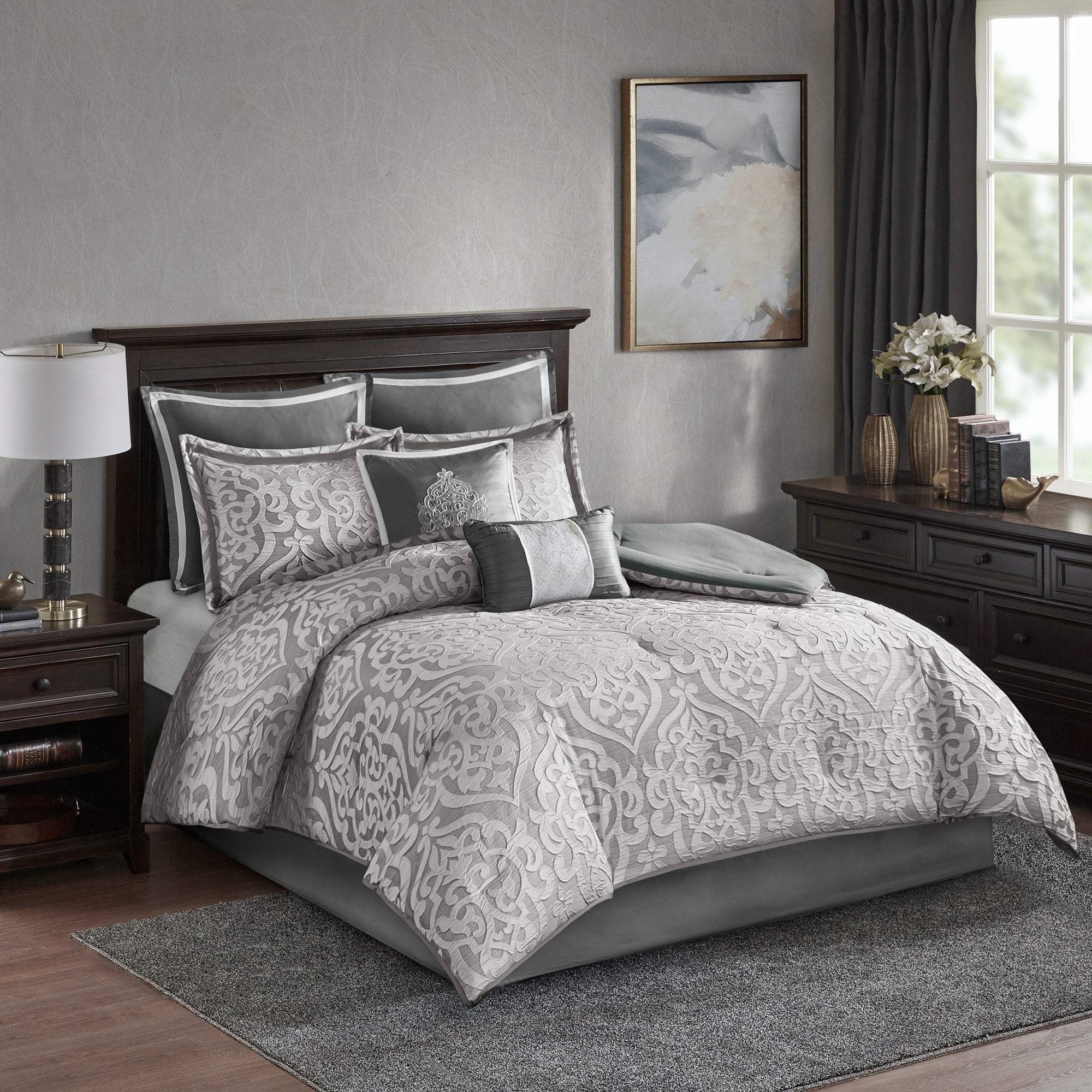Ensemble de couette jacquard Madison Park Dillon 8 pièces