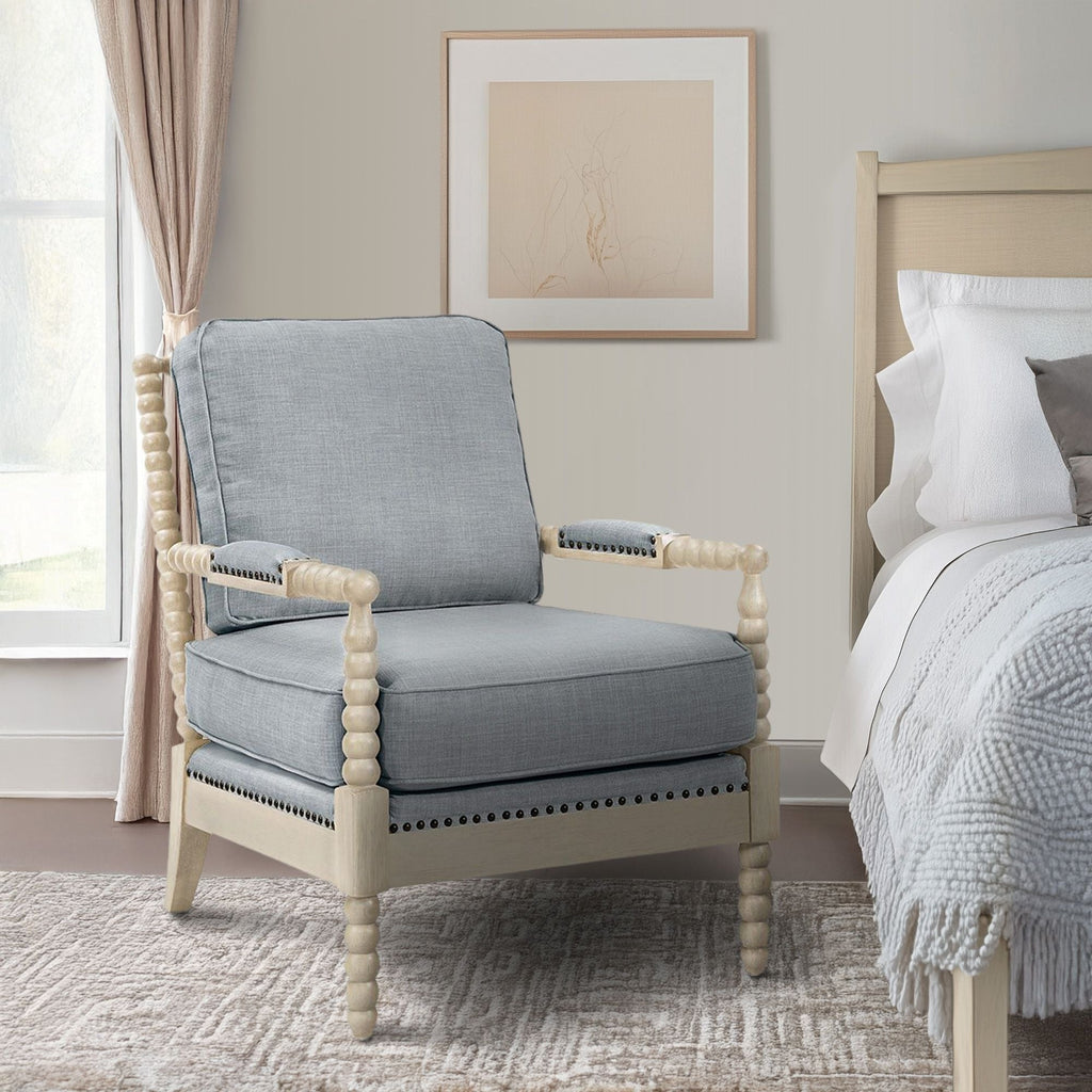Madison Park Donohue Turned Wood Frame Armchair