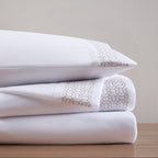 Ensemble de draps 4 pièces en microfibre brodée Madison Park