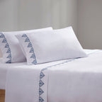 Ensemble de draps 4 pièces en microfibre brodée Madison Park