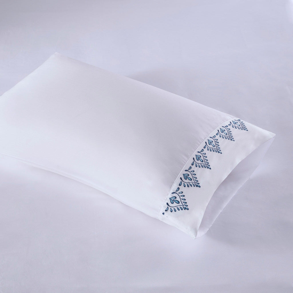 Ensemble de draps 4 pièces en microfibre brodée Madison Park