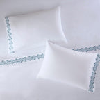 Ensemble de draps 4 pièces en microfibre brodée Madison Park