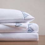 Ensemble de draps 4 pièces en microfibre brodée Madison Park