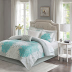 Parure de lit Madison Park Essentials Caldwell complète avec draps en coton