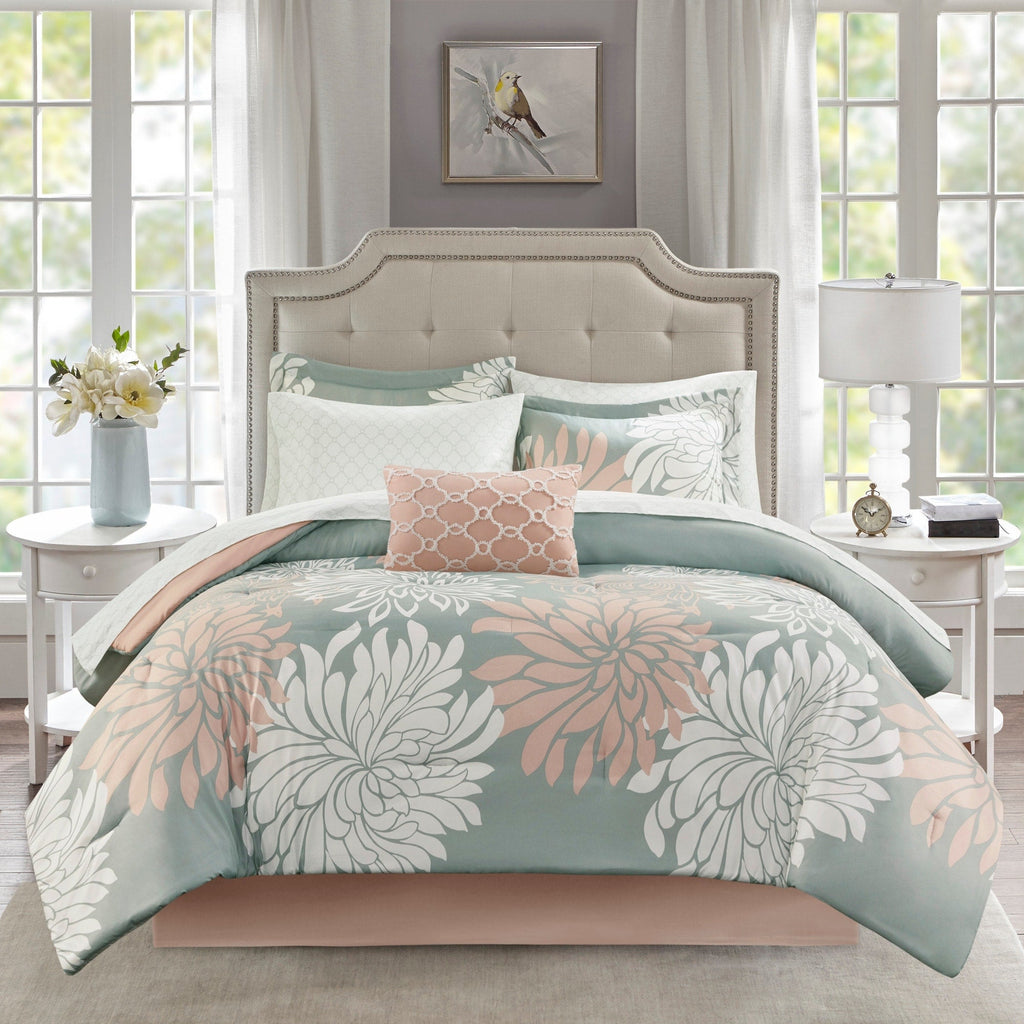 Parure de lit Madison Park Essentials Caldwell complète avec draps en coton