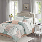 Parure de lit Madison Park Essentials Caldwell complète avec draps en coton