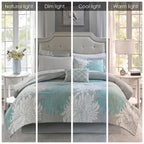 Parure de lit Madison Park Essentials Caldwell complète avec draps en coton