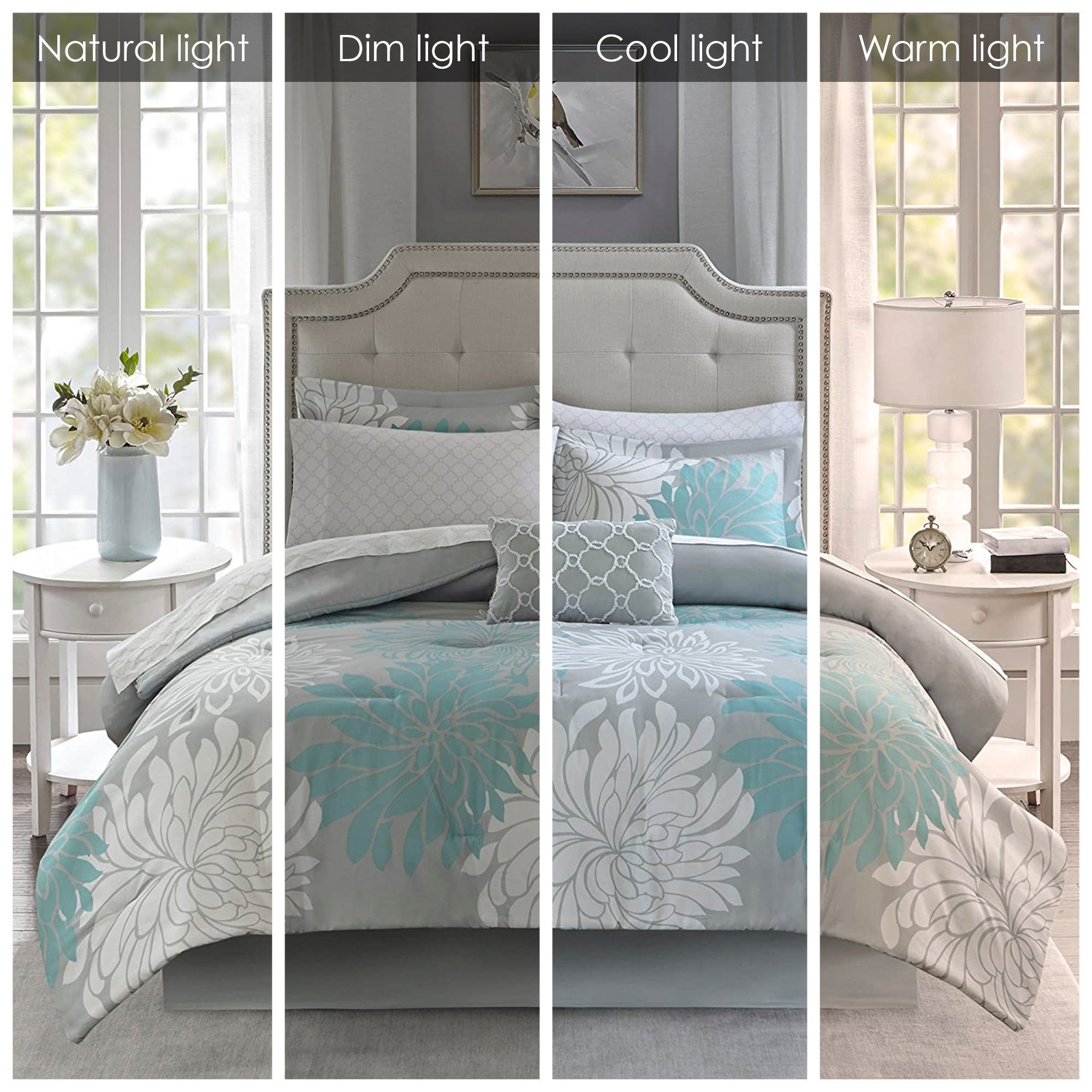 Parure de lit Madison Park Essentials Caldwell complète avec draps en coton