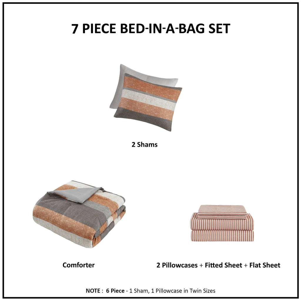 Parure de lit Madison Park Essentials Deacon avec couette et draps