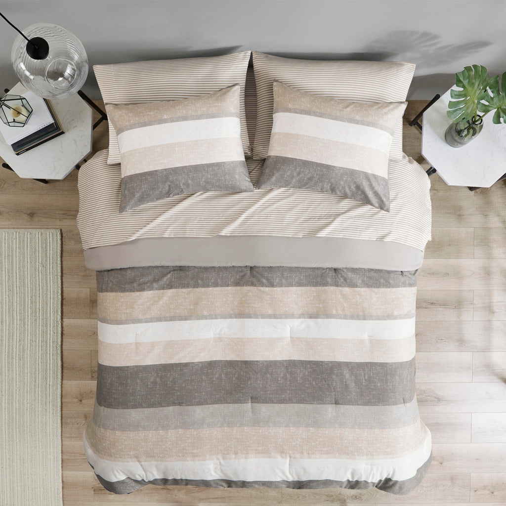 Parure de lit Madison Park Essentials Deacon avec couette et draps