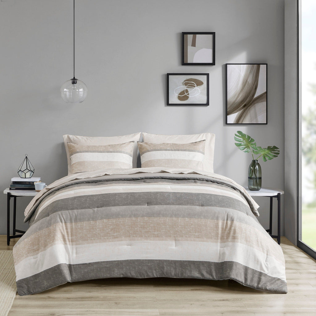 Parure de lit Madison Park Essentials Deacon avec couette et draps