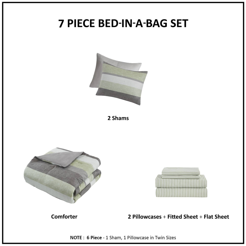 Parure de lit Madison Park Essentials Deacon avec couette et draps