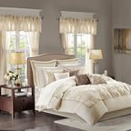 Ensemble de 24 pièces Madison Park Essentials Loretta avec rideaux et draps