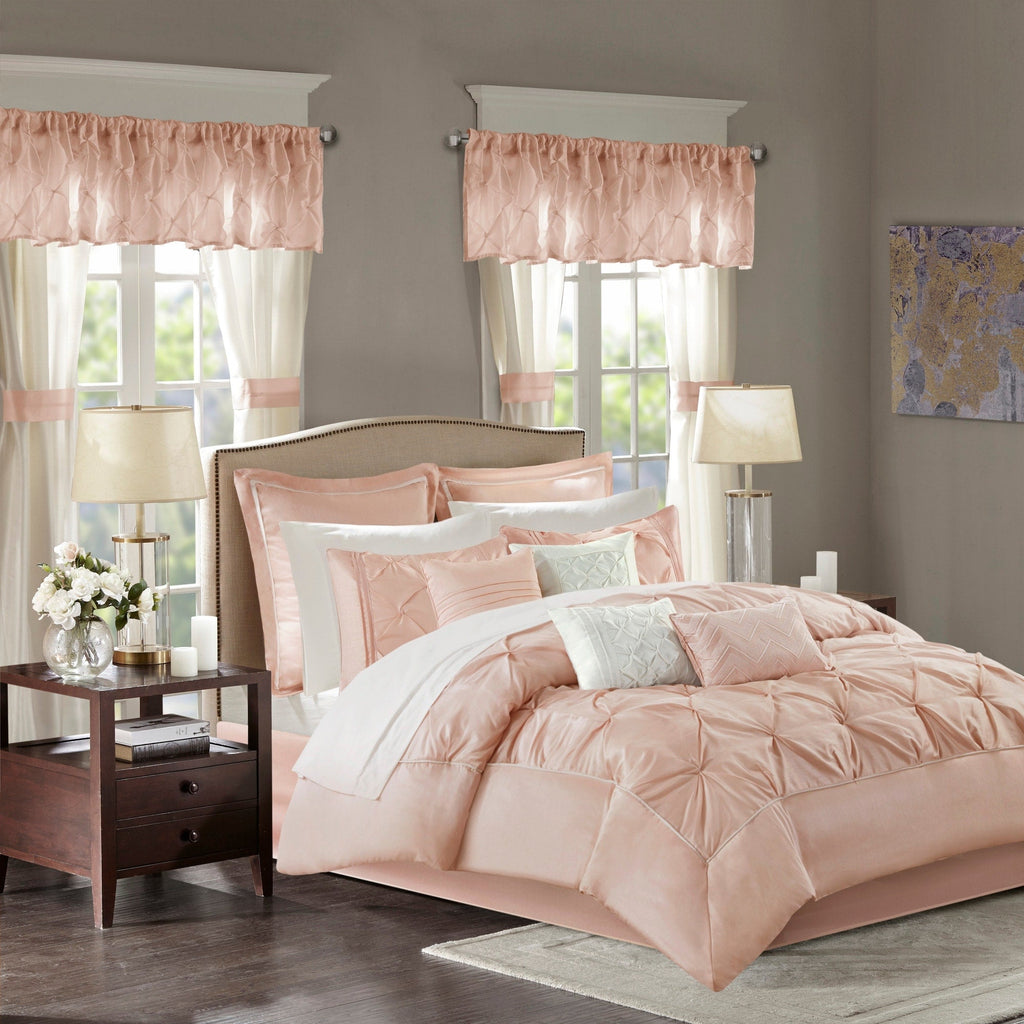 Ensemble de 24 pièces Madison Park Essentials Loretta avec rideaux et draps