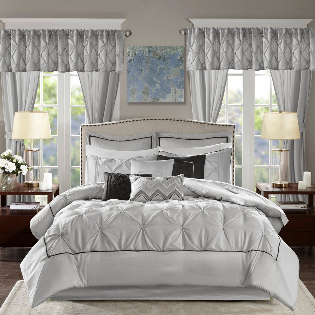 Ensemble de 24 pièces Madison Park Essentials Loretta avec rideaux et draps