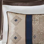 Madison Park Essentials Parker Jacquard brodé, ensemble de 24 pièces, pièce dans un sac