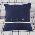 Parure de lit réversible Madison Park Essentials Paton bleu marine avec draps