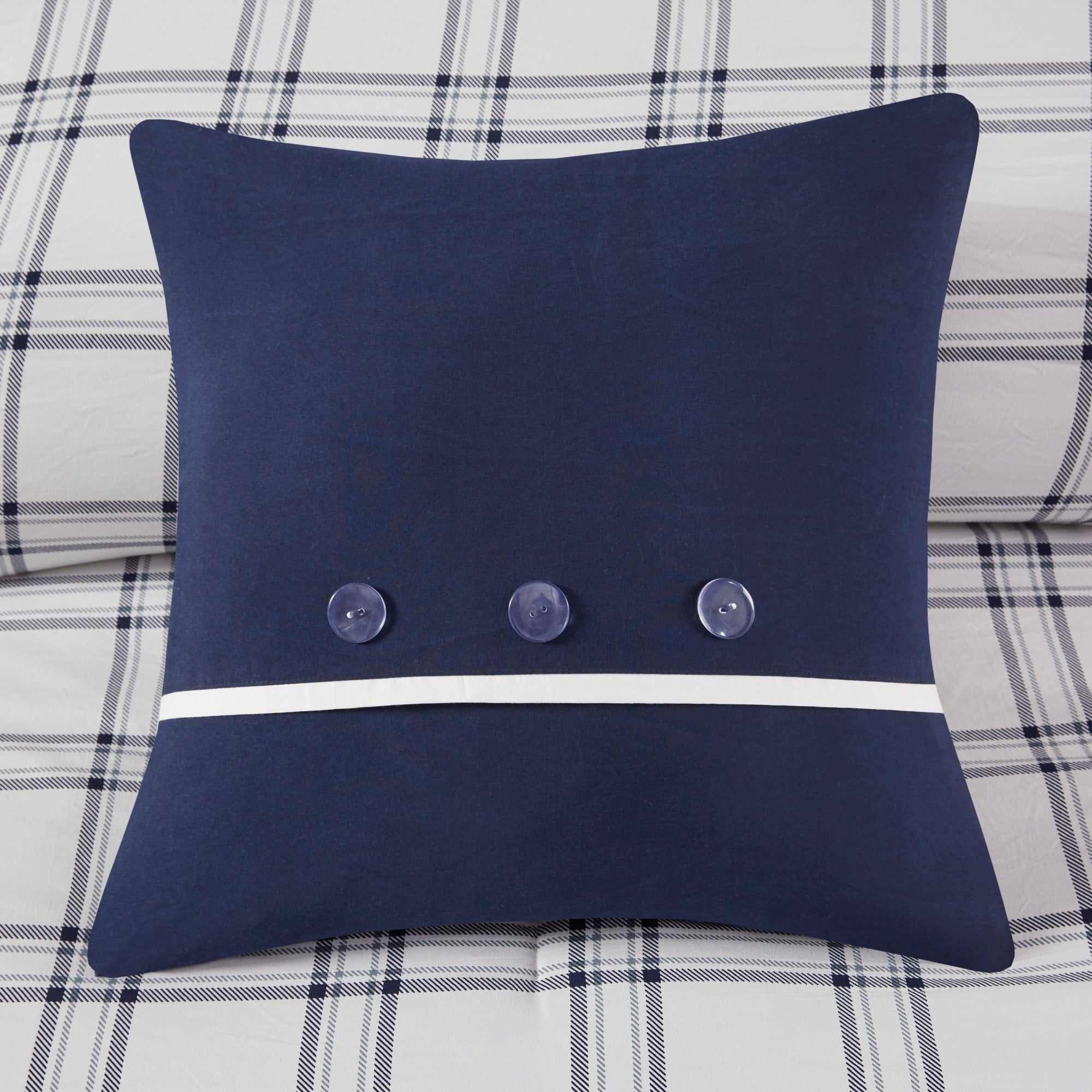 Parure de lit réversible Madison Park Essentials Paton bleu marine avec draps