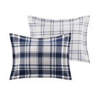 Parure de lit réversible Madison Park Essentials Paton bleu marine avec draps