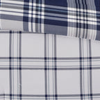 Parure de lit réversible Madison Park Essentials Paton bleu marine avec draps