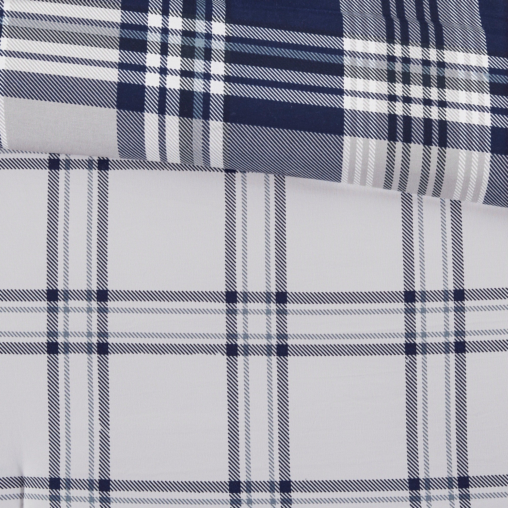 Parure de lit réversible Madison Park Essentials Paton bleu marine avec draps
