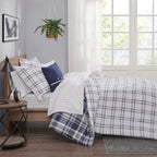Parure de lit réversible Madison Park Essentials Paton bleu marine avec draps