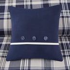 Parure de lit réversible Madison Park Essentials Paton bleu marine avec draps