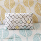 Parure de lit Madison Park Essentials Pelham Bay jaune/aqua 9 pièces avec draps en coton