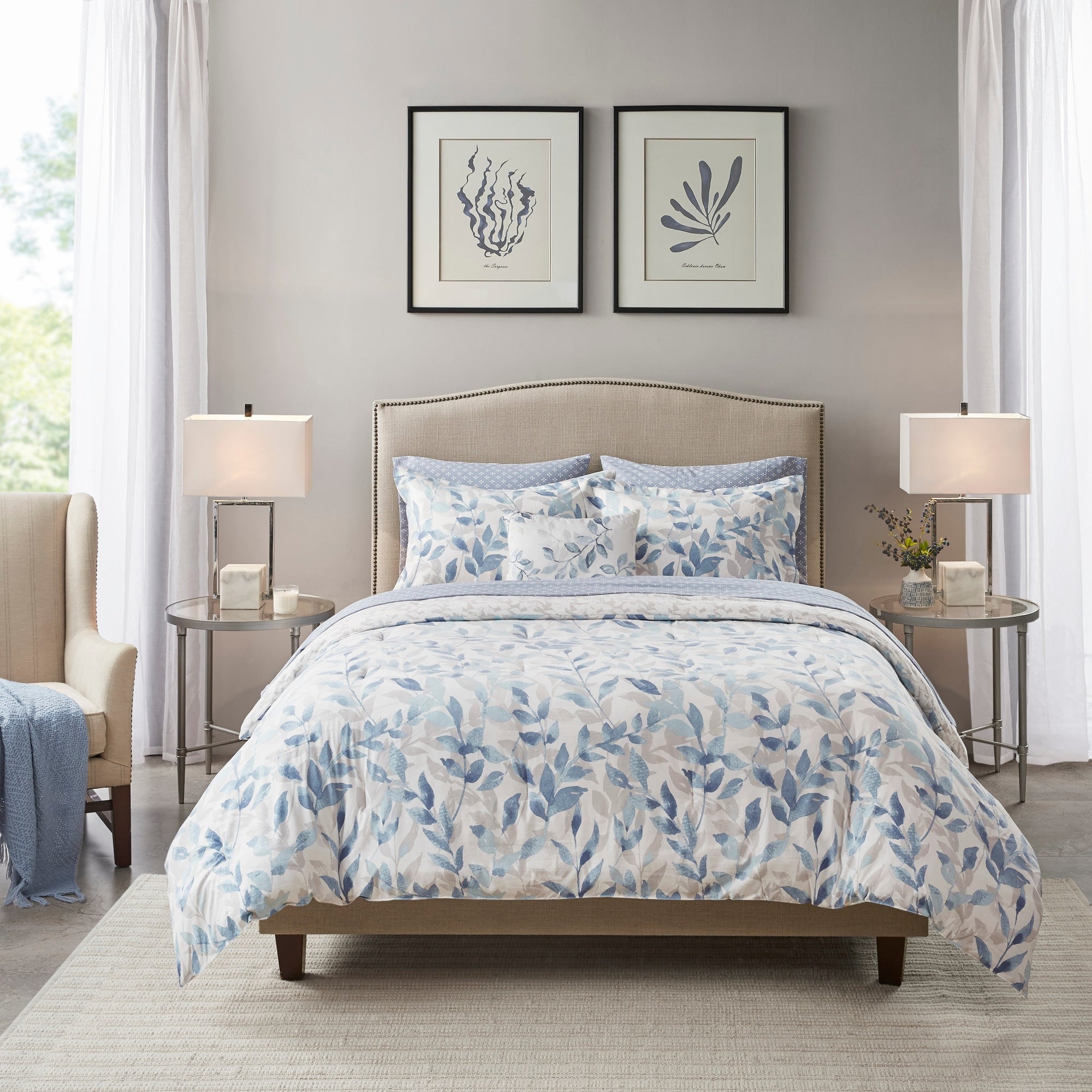 Parure de lit réversible Madison Park Essentials Thelma avec draps