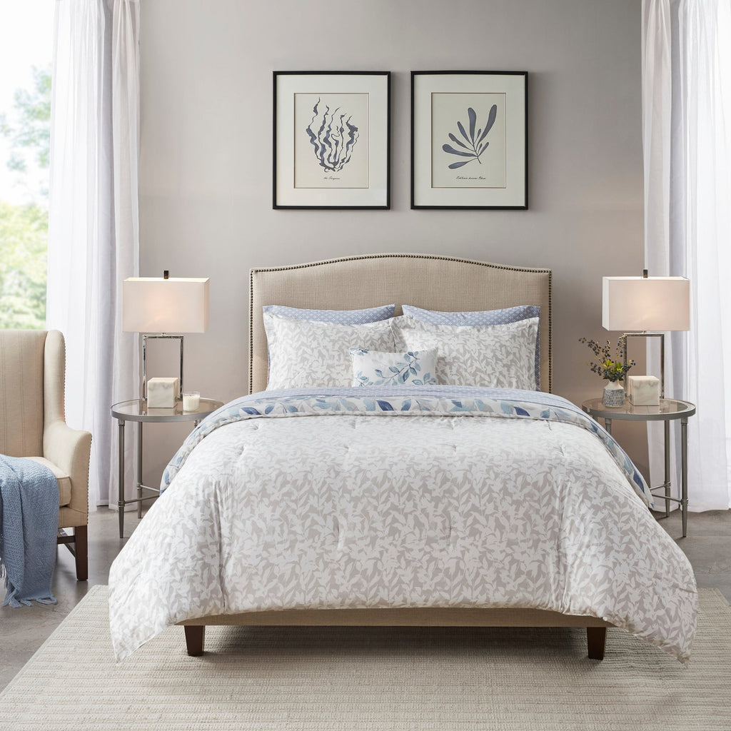 Parure de lit réversible Madison Park Essentials Thelma avec draps