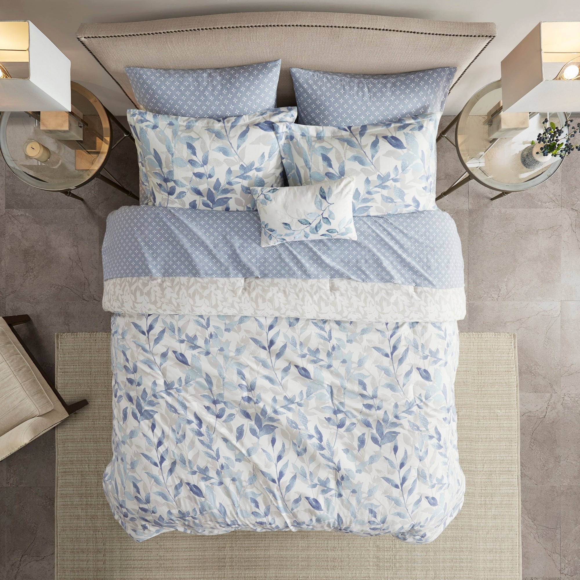 Parure de lit réversible Madison Park Essentials Thelma avec draps