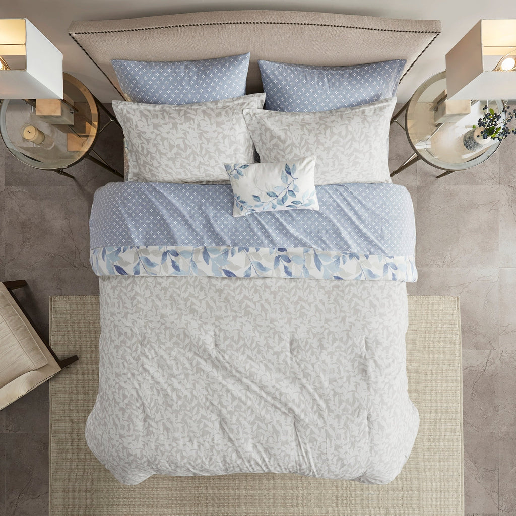 Parure de lit réversible Madison Park Essentials Thelma avec draps