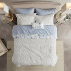 Parure de lit réversible Madison Park Essentials Thelma avec draps