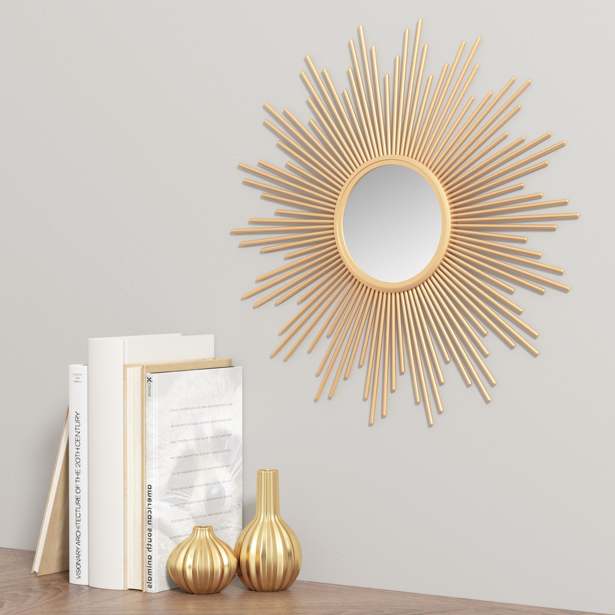 Miroir décoratif mural Madison Park Fiore Sunburst
