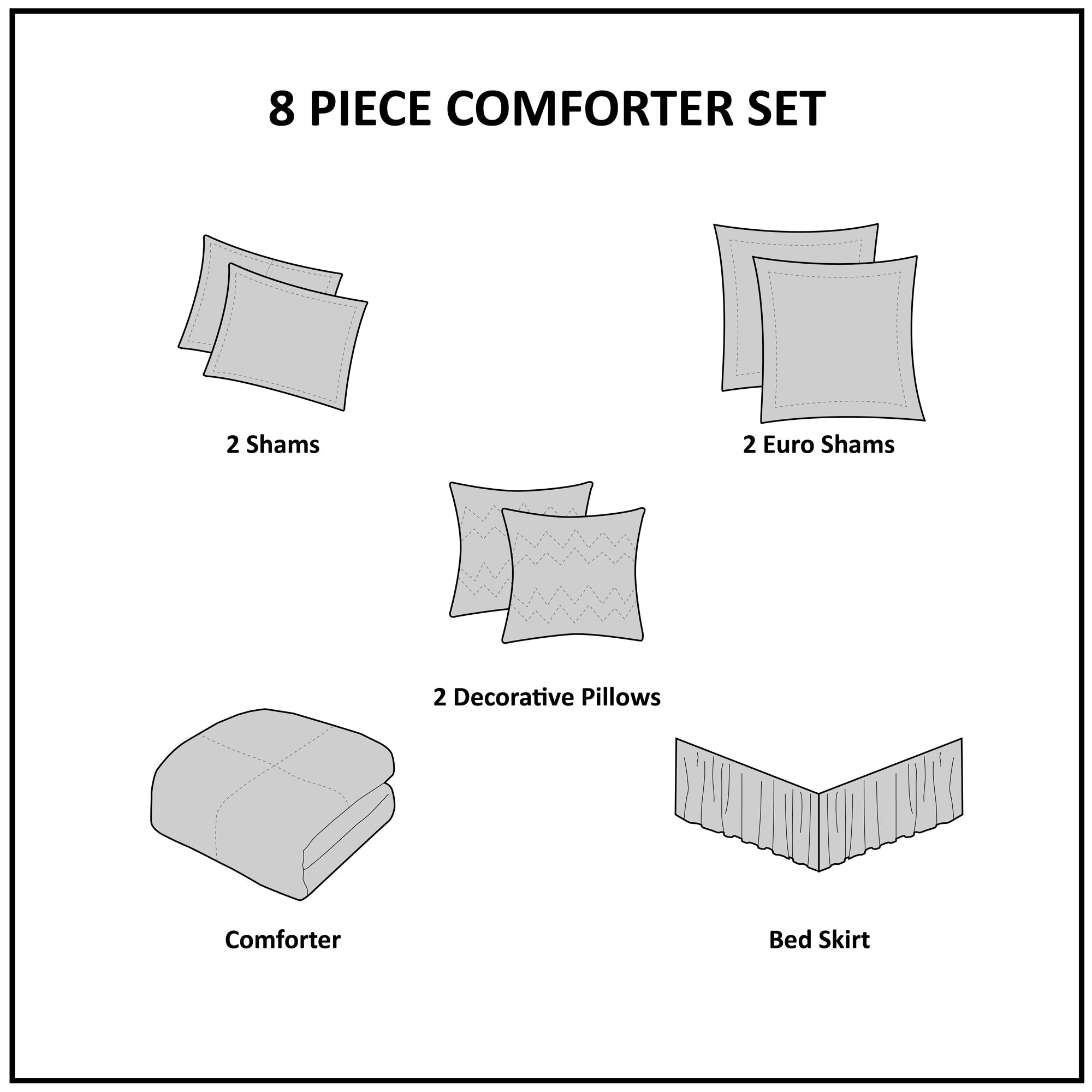 Ensemble de couette en coton Madison Park Gisele 8 pièces