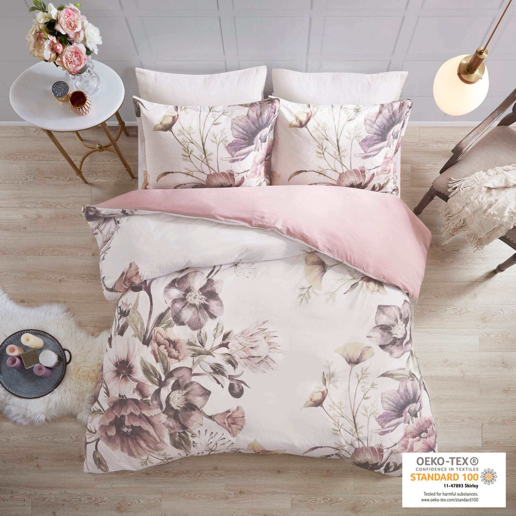 Parure de lit en coton imprimé Madison Park Gisele