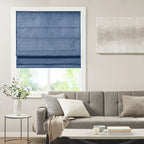 Store romain occultant sans fil en imitation soie imprimée Madison Park Leighton