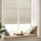 Store romain occultant sans fil en imitation soie imprimée Madison Park Leighton