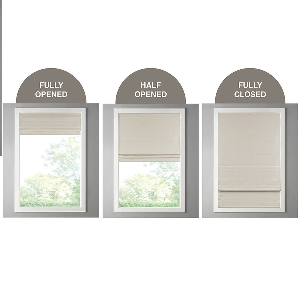 Store romain occultant sans fil en imitation soie imprimée Madison Park Leighton