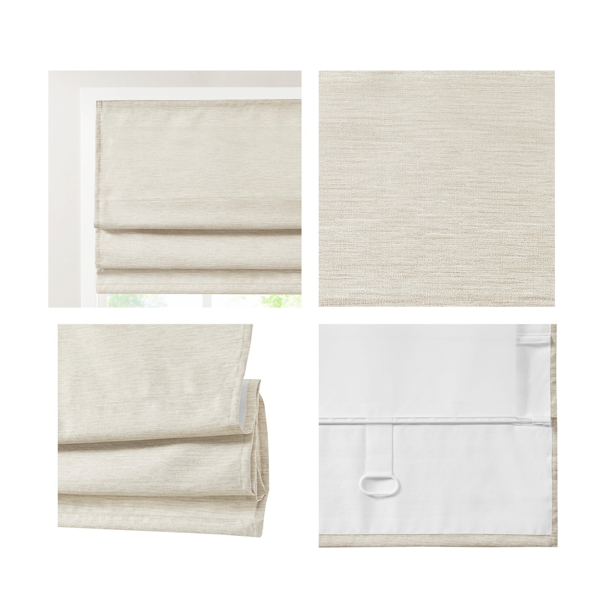 Store romain occultant sans fil en imitation soie imprimée Madison Park Leighton