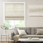 Store romain occultant sans fil en imitation soie imprimée Madison Park Leighton