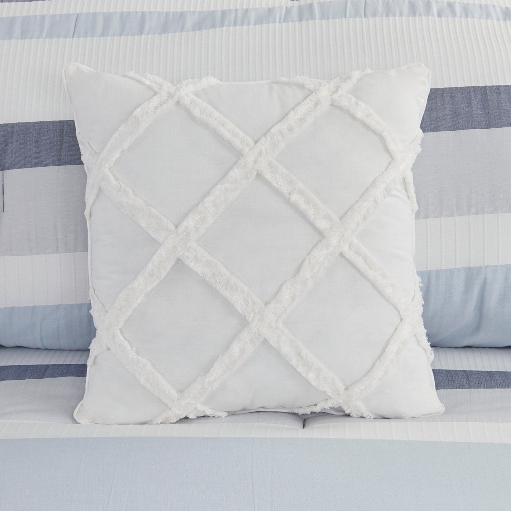 Parure de lit Madison Park Levi's bleu/naturel 5 pièces en jacquard