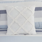 Parure de lit Madison Park Levi's bleu/naturel 5 pièces en jacquard