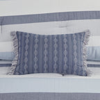 Parure de lit Madison Park Levi's bleu/naturel 5 pièces en jacquard