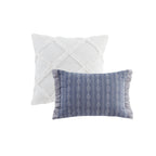 Parure de lit Madison Park Levi's bleu/naturel 5 pièces en jacquard