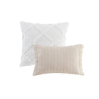 Parure de lit Madison Park Levi's bleu/naturel 5 pièces en jacquard